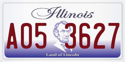 IL license plate A053627
