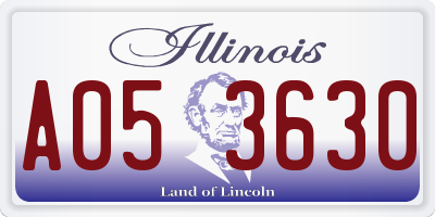 IL license plate A053630