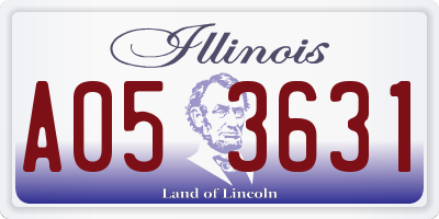 IL license plate A053631