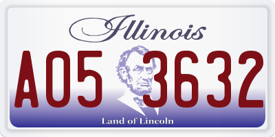IL license plate A053632