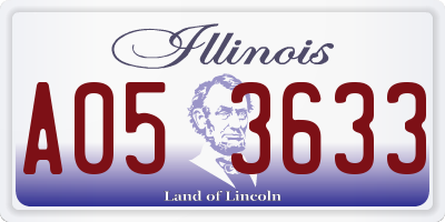 IL license plate A053633