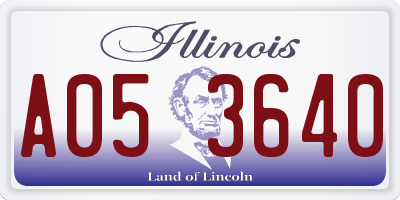 IL license plate A053640