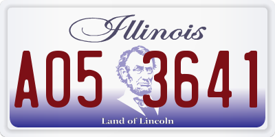 IL license plate A053641