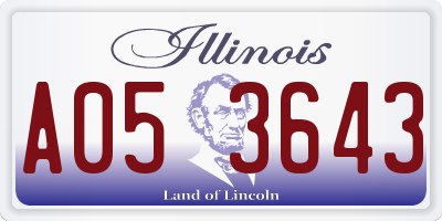 IL license plate A053643