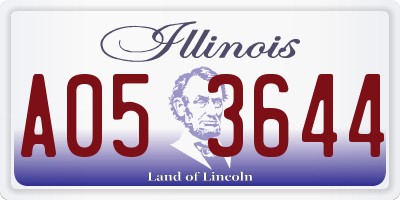 IL license plate A053644