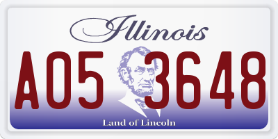 IL license plate A053648