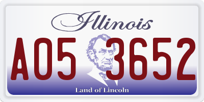 IL license plate A053652