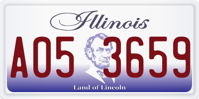 IL license plate A053659