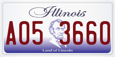 IL license plate A053660
