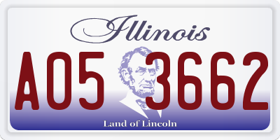IL license plate A053662