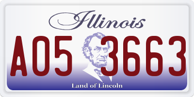 IL license plate A053663