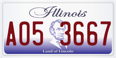 IL license plate A053667
