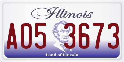 IL license plate A053673