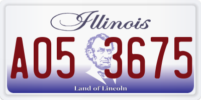 IL license plate A053675