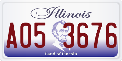 IL license plate A053676