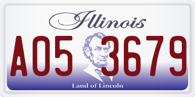 IL license plate A053679