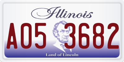 IL license plate A053682