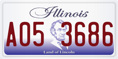 IL license plate A053686