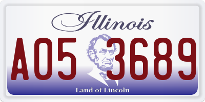 IL license plate A053689
