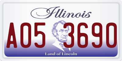IL license plate A053690