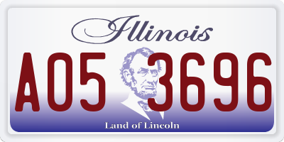 IL license plate A053696