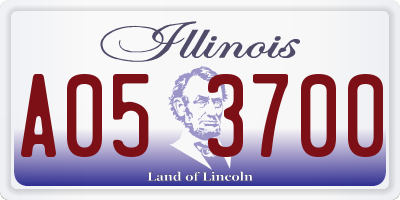IL license plate A053700