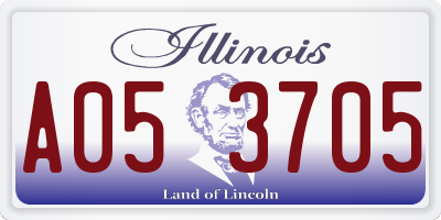 IL license plate A053705