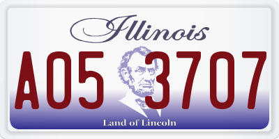 IL license plate A053707