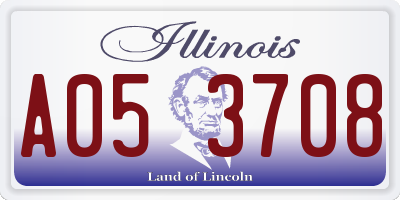 IL license plate A053708