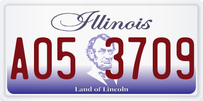 IL license plate A053709