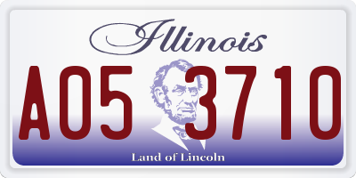 IL license plate A053710