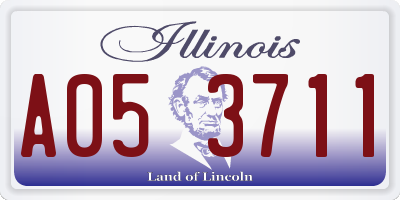 IL license plate A053711