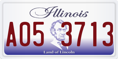 IL license plate A053713