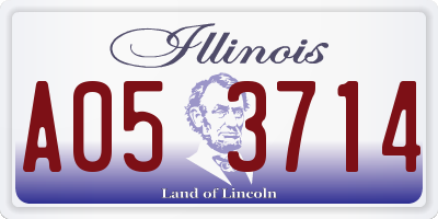 IL license plate A053714