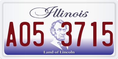IL license plate A053715