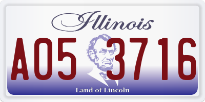 IL license plate A053716