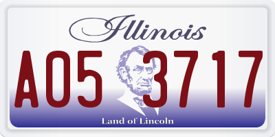 IL license plate A053717
