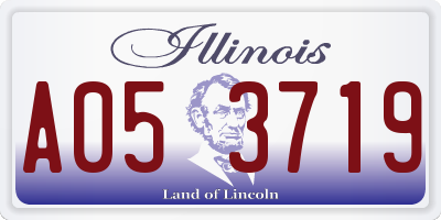 IL license plate A053719
