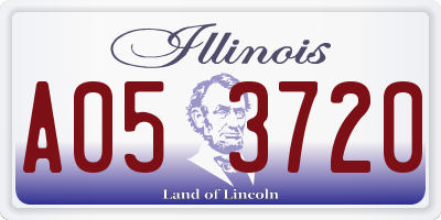 IL license plate A053720