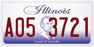 IL license plate A053721