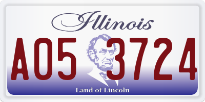 IL license plate A053724