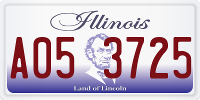 IL license plate A053725