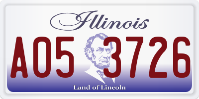 IL license plate A053726
