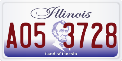 IL license plate A053728