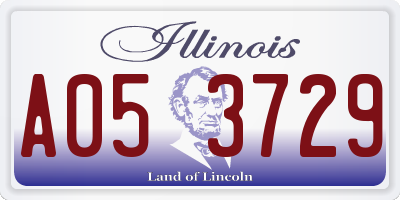 IL license plate A053729