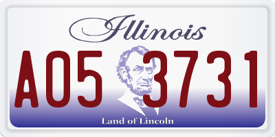 IL license plate A053731