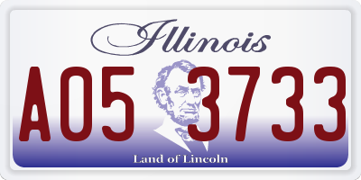 IL license plate A053733