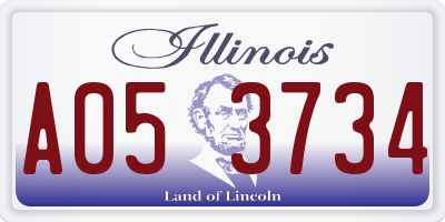 IL license plate A053734