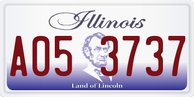 IL license plate A053737