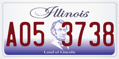 IL license plate A053738